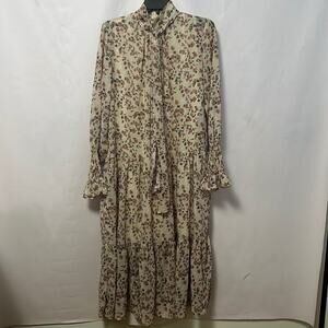 FLORAL TIERED MAXI‎ DRESS SOLUTION SIZE M